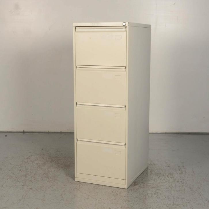 Dossierkast Officenow - Lichtgrijs - 132,5 x 47 x 62 cm - 4, Zakelijke goederen, Kantoor en Winkelinrichting | Kantoormeubilair en Inrichting