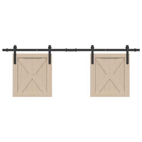 vidaXL Ophangset voor schuifdeur 152 cm koolstofstaal, Doe-het-zelf en Verbouw, Overige Doe-het-zelf en Verbouw, Nieuw, Verzenden