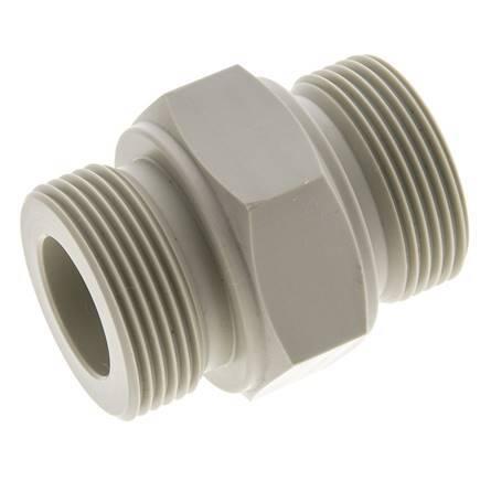 Dubbele Nippel G1 1/4 Polypropyleen (PP) 10bar FDA 50mm Hex, Doe-het-zelf en Verbouw, Overige Doe-het-zelf en Verbouw, Nieuw, Verzenden