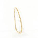 Gouden gourmetschakel armband | 22,5 cm, Sieraden, Tassen en Uiterlijk, Armbanden, Ophalen of Verzenden, Gebruikt, Overige kleuren