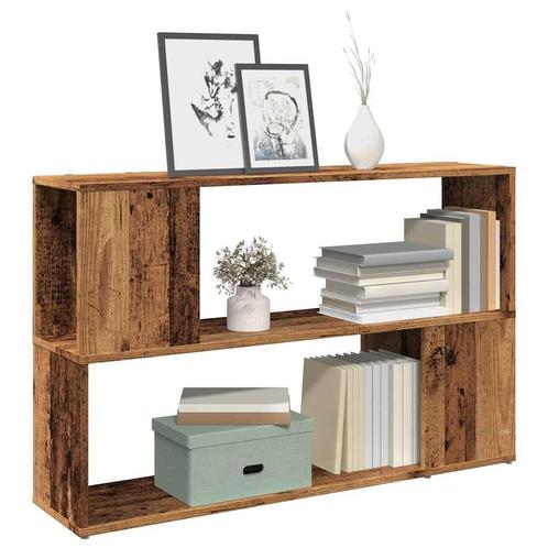 vidaXL Boekenkast 100x24x63 cm bewerkt hout oud houtkleurig, Huis en Inrichting, Kasten | Boekenkasten, Nieuw, Overige houtsoorten