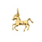 Gouden hanger van een paard, Sieraden, Tassen en Uiterlijk, Kettinghangers, Goud, Goud, Gebruikt, Verzenden