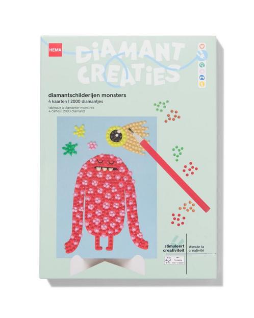 HEMA Diamantschilderijen monsters, Hobby en Vrije tijd, Knutselen, Nieuw, Verzenden