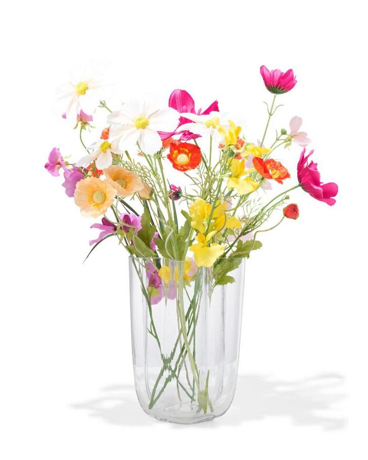 HEMA Vaas 27cm glas transparant, Huis en Inrichting, Woonaccessoires | Vazen, Nieuw, Verzenden