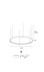 Pendel lamp led Black - Plafondlamp - Aluminium, Metaal -, Antiek en Kunst, Antiek | Lampen