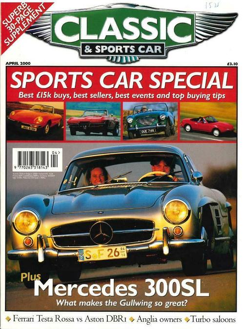 CLASSIC AND SPORTSCAR MERCEDES 300SL TESTA ROSSA, Boeken, Auto's | Folders en Tijdschriften, Gelezen, Algemeen, Verzenden