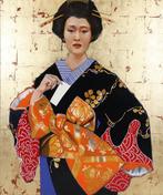 Louis Nagelkerke (1949) - Vrouw in een kimono