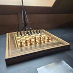 Schaakspel - Backgammon box + Staunton pieces