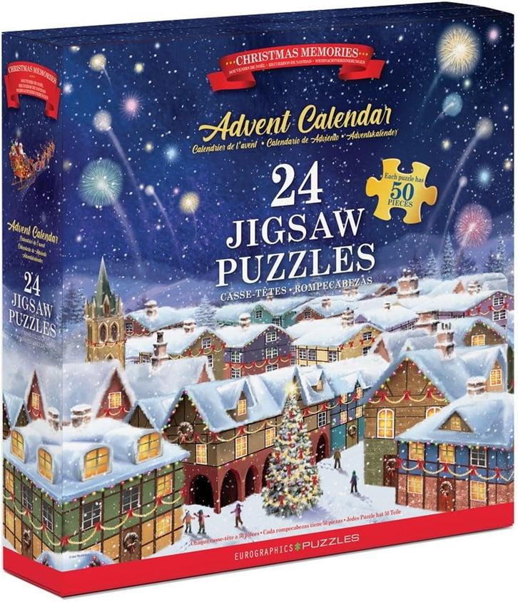 Puzzle Adventskalender - Christmas Memories Puzzel (24 x 50, Hobby en Vrije tijd, Denksport en Puzzels, Nieuw, Verzenden