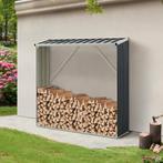 [casa.pro] Stalen brandhout rek Kalmar houtopslag 155x45x157, Tuin en Terras, Haardhout, Verzenden