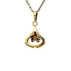 Gouden hanger met granaat 14 krt, Ophalen of Verzenden, Nieuw