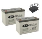 Landport (LP) 2x LPCG12-100 accus 12 volt 100 ah + c-Go, Auto-onderdelen, Accu's en Toebehoren, Ophalen of Verzenden, Nieuw