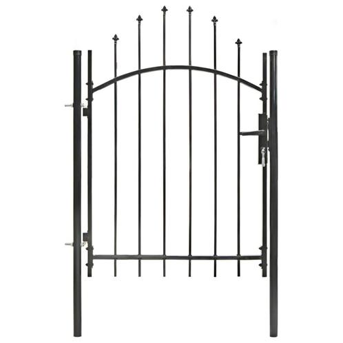 vidaXL Poort 1x1,5 m staal zwart, Tuin en Terras, Tuinpoorten, Nieuw, Verzenden