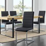 2 Eetkamerstoelen / stoel - Vegas - Kunstleer - Zwart, Huis en Inrichting, Stoelen, Verzenden, Nieuw