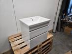 Badmeubel 60 x 46 cm glans wit met keramische wastafel met, Ophalen of Verzenden, Nieuw, Bad