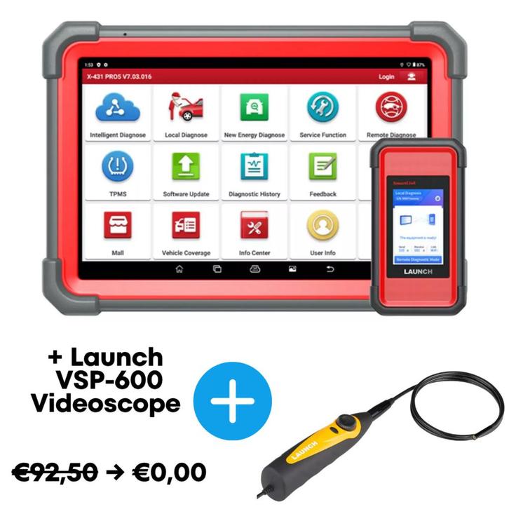 Launch X431 PRO 5 met gratis VSP600 Videoscope en 2 jaar, Auto diversen, Autogereedschap, Verzenden