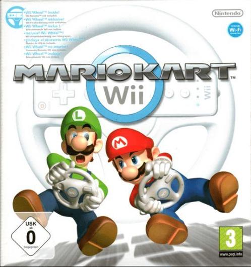 Mario Kart Wii-Incl. Wheel (Wii) Gebruikt, Spelcomputers en Games, Games | Nintendo Wii, Zo goed als nieuw, Ophalen of Verzenden