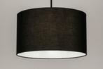 Rietveld Hanglampen - Zwart - Stof, Metaal, Huis en Inrichting, Lampen | Hanglampen, Verzenden, Nieuw