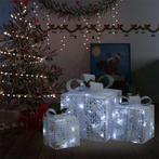 vidaXL Kerstdecoratie geschenkdozen 3 st binnen/buiten wit, Verzenden, Nieuw