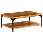 vidaXL Salontafel met schap 100x60x35 cm massief gerecycled, Huis en Inrichting, Tafels | Salontafels, 100 tot 150 cm, Verzenden