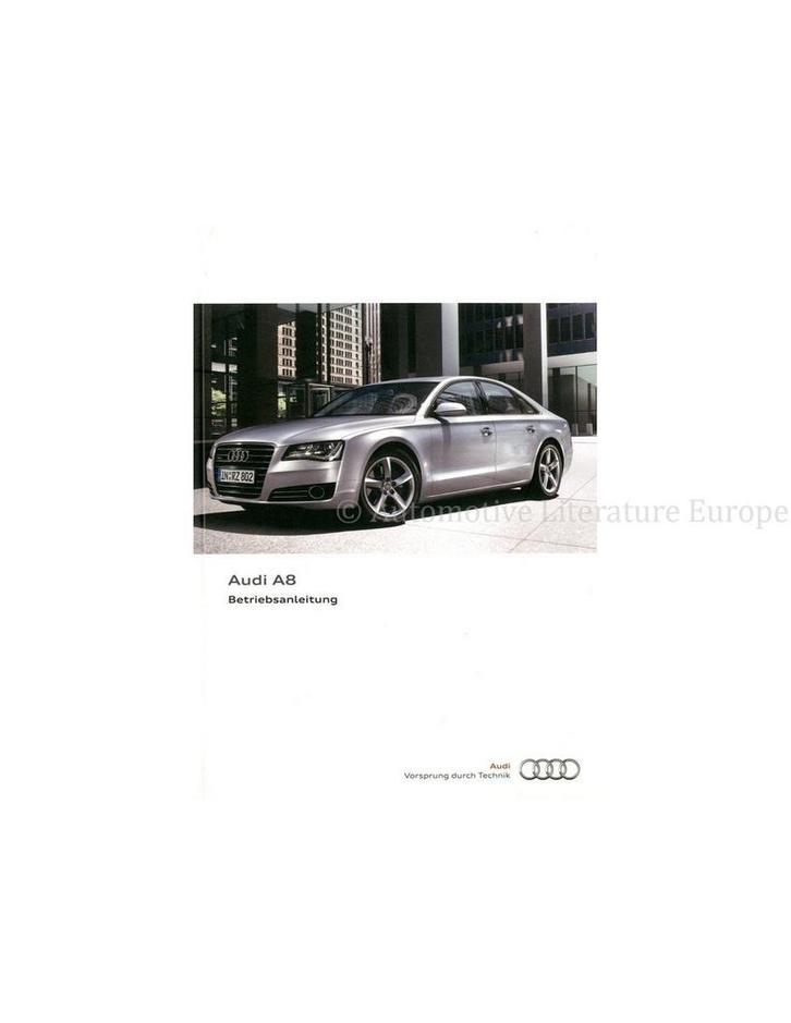 2010 AUDI A8 INSTRUCTIEBOEKJE DUITS, Auto diversen, Handleidingen en Instructieboekjes