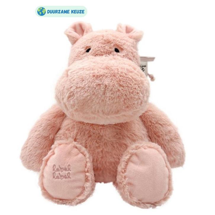 Knuffel nijlpaard |  Roze | 26 cm (knuffeldier), Kinderen en Baby's, Speelgoed | Knuffels en Pluche, Nieuw, Ophalen of Verzenden