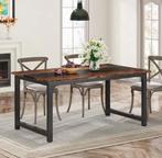 Industriële Eettafel 160 cm – Houten Blad en Metalen Frame, Huis en Inrichting, Tafels | Eettafels, Verzenden, Nieuw