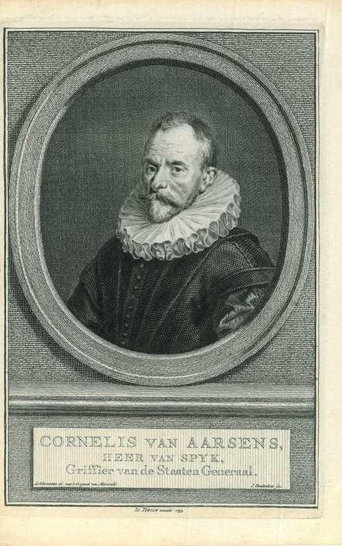 Portrait of Cornelis van Aarsens, Antiek en Kunst, Kunst | Etsen en Gravures