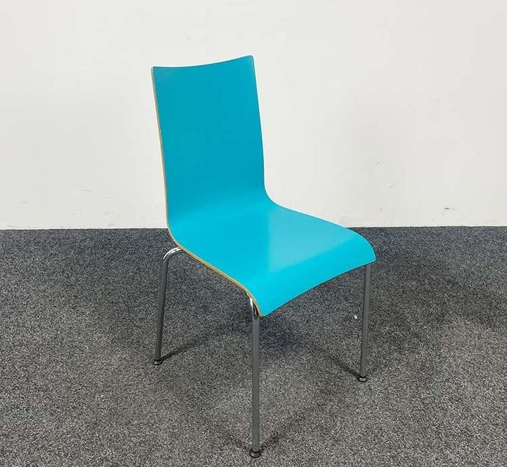 Van der Sluis Kantinestoel Turquoise, Huis en Inrichting, Stoelen, Gebruikt, Ophalen of Verzenden