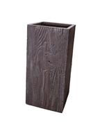 Plantenbak Fiberclay 34x34x70 cm Wood, Tuin en Terras, Bloembakken en Plantenbakken, Verzenden, Nieuw