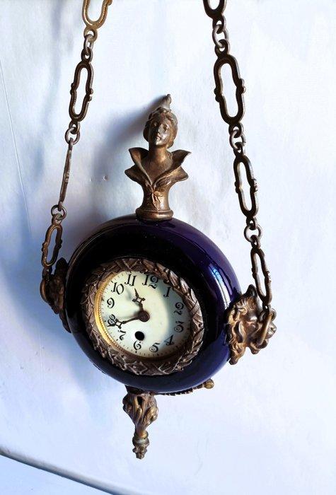 Wandklok - Antiek Brons en metaal - 1850-1900, Antiek en Kunst, Antiek | Klokken