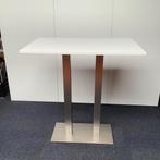 Sta-tafel, (hxbxd) 112x110x70 cm, wit - RVS, Gebruikt, Ophalen of Verzenden