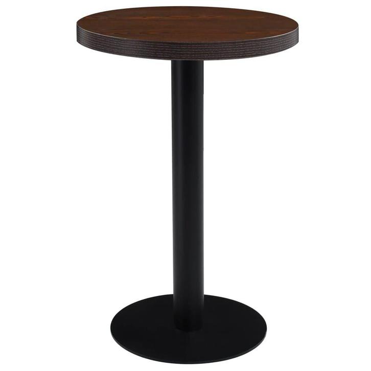 Donkerbruine Bistro Tafel 50cm | OP = OP | Snel scoren!, Huis en Inrichting, Tafels | Salontafels, 50 tot 100 cm, Rond, Nieuw