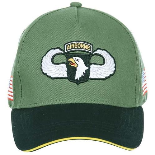 Baseballcap 101st Airborne - Groen met Zwarte klep NIEUW, Kleding | Heren, Hoeden en Petten, Nieuw, Ophalen of Verzenden