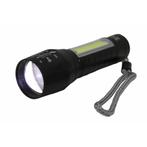 Hofftech Tactical zaklamp - zoomfunctie - LED COB - oplaa..., Ophalen of Verzenden, Nieuw