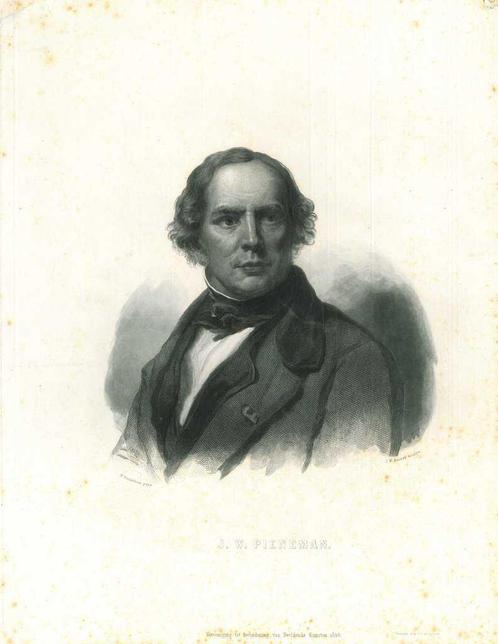 Portrait of Jan Willem Pieneman, Antiek en Kunst, Kunst | Etsen en Gravures