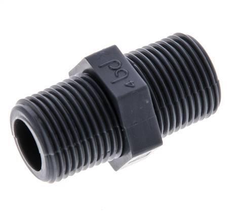 Dubbele Nippel G3/8 Polypropyleen (PP) 10bar FDA 20mm Hex, Doe-het-zelf en Verbouw, Overige Doe-het-zelf en Verbouw, Nieuw, Verzenden