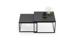 Zwarte Salontafel Set 70x70 & 60x60 | Retourdeal | -57%, Huis en Inrichting, 50 tot 100 cm, Modern, Stijlvol, Strak, Vierkant