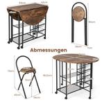 2dekans | Coast 3-Delige Eettafelset Bartafelset met 2, Huis en Inrichting, Ophalen of Verzenden, Zo goed als nieuw