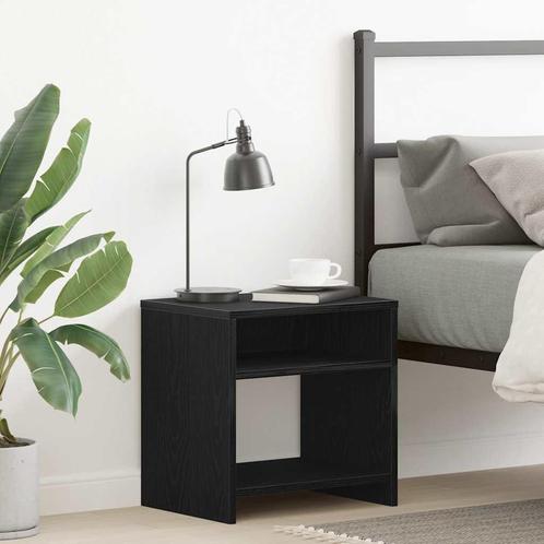 vidaXL Nachtkastje 40x30x40 cm spaanplaat zwart eikenkleurig, Huis en Inrichting, Slaapkamer | Nachtkastjes, Nieuw, Hout, Verzenden