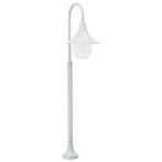 vidaXL Paalverlichting tuin E27 120 cm aluminium wit, Tuin en Terras, Buitenverlichting, Verzenden, Nieuw, Aluminium, Staande lamp