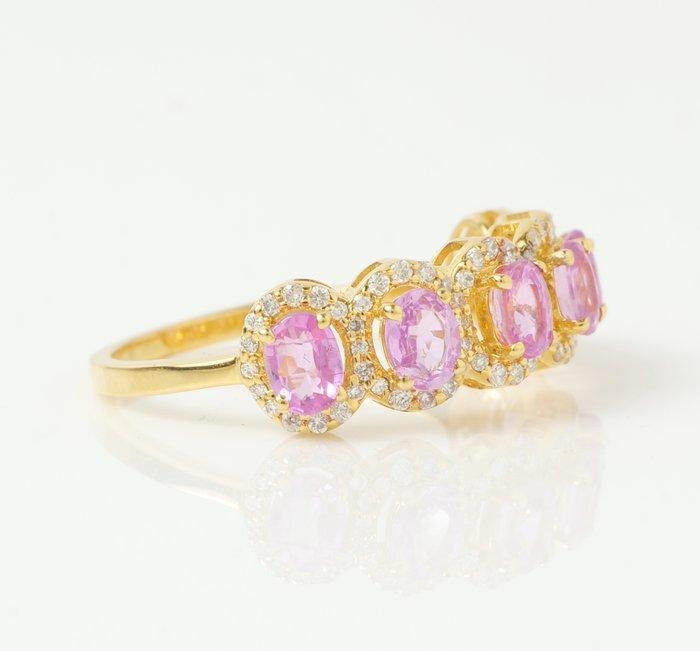 Eeuwigheidsring - 14 karaat Geel goud - 1.73ct. tw. Saffier, Sieraden, Tassen en Uiterlijk, Antieke sieraden