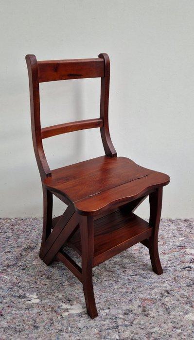 LadderStoel - Trapje - Hout - Bijv. (Bibliotheek), Antiek en Kunst, Curiosa en Brocante