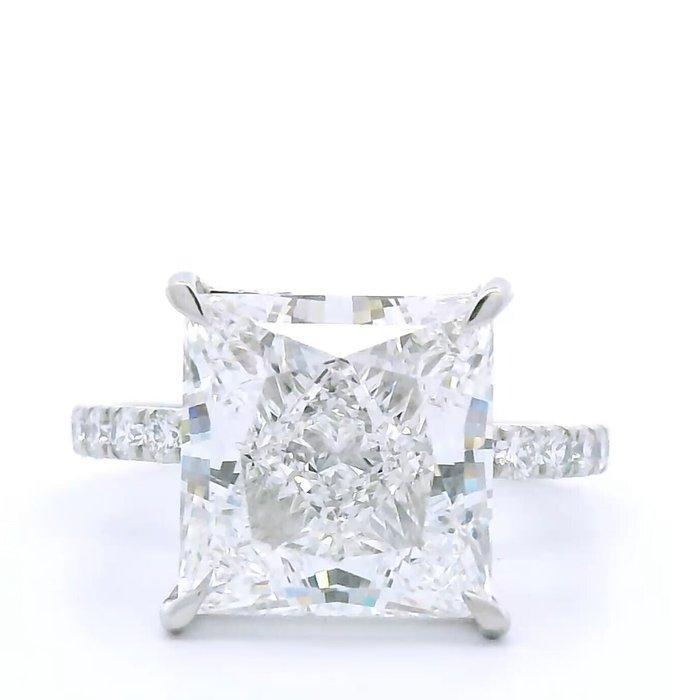 Ring - 18 karaat Witgoud - 6.43ct. tw. Diamant (Lab-grown) -, Sieraden, Tassen en Uiterlijk, Ringen
