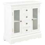 vidaXL Dressoir 70x28x70 cm massief grenenhout wit, Huis en Inrichting, Verzenden, Nieuw, 50 tot 100 cm, Grenenhout