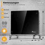 TRESKO® Glasconvector, 2000 W, app, wifi-functie, elektrisch, Verzenden, Zo goed als nieuw