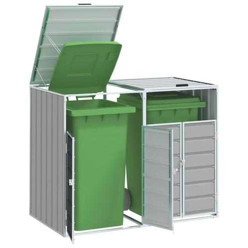 Containerberging voor 2 containers 144x81x113 cm staal grijs, Huis en Inrichting, Overige Huis en Inrichting, Nieuw, Verzenden