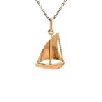 Gouden vintage zeilboot hanger 18 kt, Ophalen of Verzenden, Nieuw