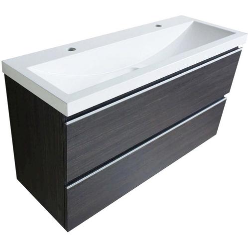 Wiesbaden Shall Onderkast - 100x36cm - Houtnerf Grijs, Huis en Inrichting, Badkamer | Badkamermeubels, Nieuw, Ophalen of Verzenden