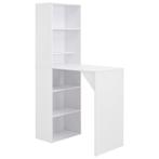 vidaXL Bartafel met kast 115x59x200 cm wit, Huis en Inrichting, Verzenden, Nieuw